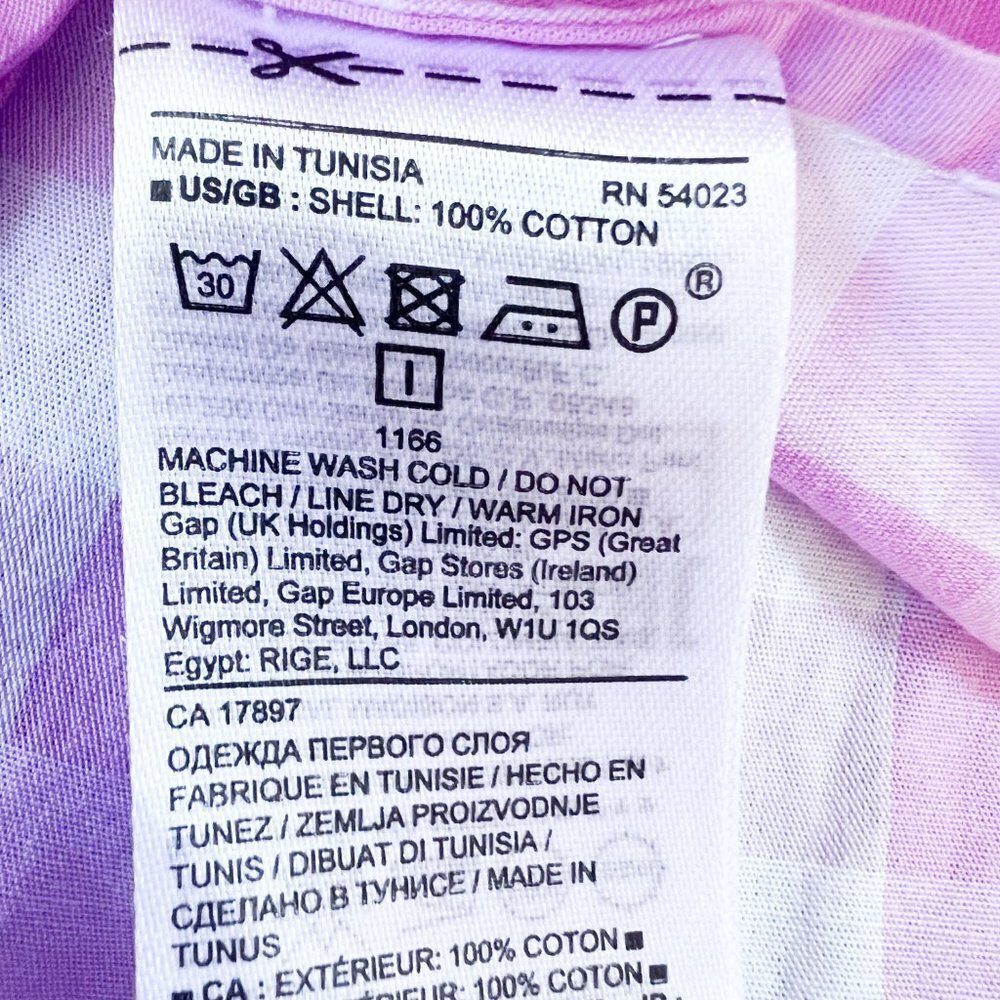 Banana Republic Pink Gingham Tie Sleeve Top Extra Small XS - Picture 8 of 8